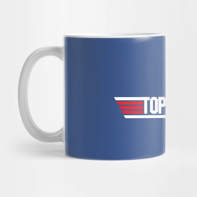 Top Gun Top Bloke Rugby Ball Logo by Rebus28